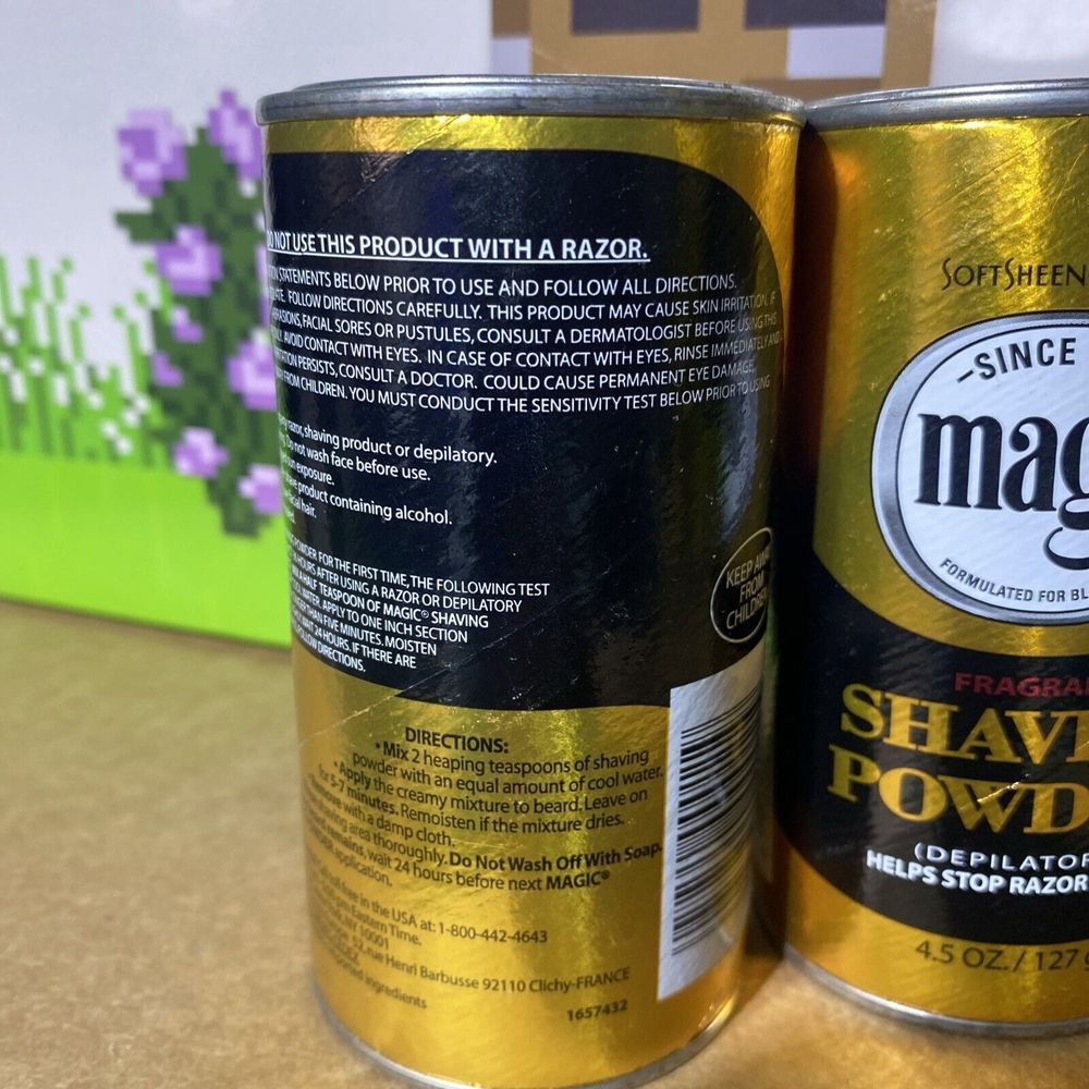 2 Pack Magic Fragrant Shaving Powder, Stop Razor Bumps, Depilatory,4.5oz Per Can - Picture 3 of 4